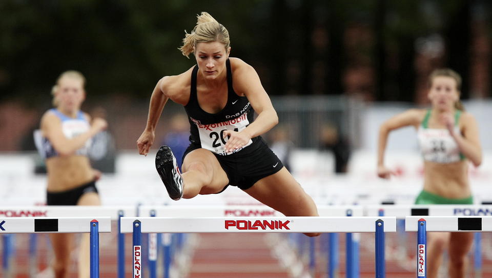 SATTE BANEREKORD: Christina Vukicevic innledet NM i Sandnes med banerekord p� 100 meter hekk.Foto: Alf Ove Hansen / Scanpix
