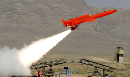 H�Y HASTIGHET: Dronen kan bombe m�l ved h�ye hastigheter. Foto: AP Photo/Scanpix