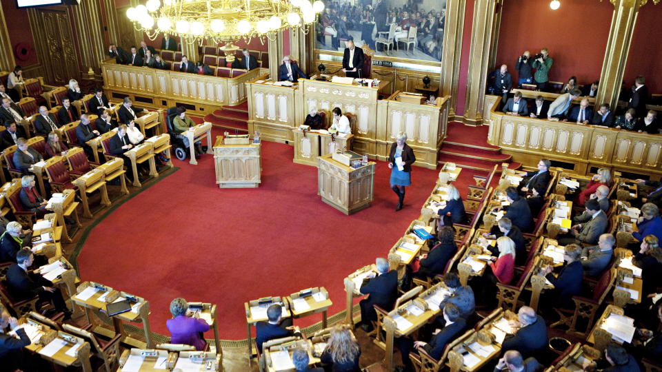 ENDER HER: Deler av det eventuelle overskuddet som kommer den dagen Norvestor selger seg ut av RenoNorden vil tilfalle staten, gjennom statlige Argentums portef�lje i Norvestor. Her legger Kristin Halvorsen fram sitt forel�pig siste statsbudsjett, i 2009. Foto: Nina Hansen / Dagbladet