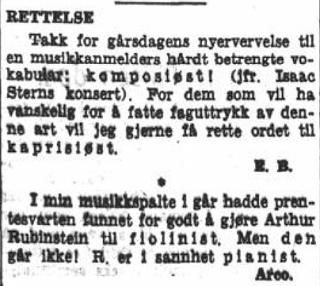 �HH? Disse rettelsene er fra VG 1948. Det kan se ut som retteskribenten fors�ker � v�re elegant, men vi er usikre. Faksimile: VG