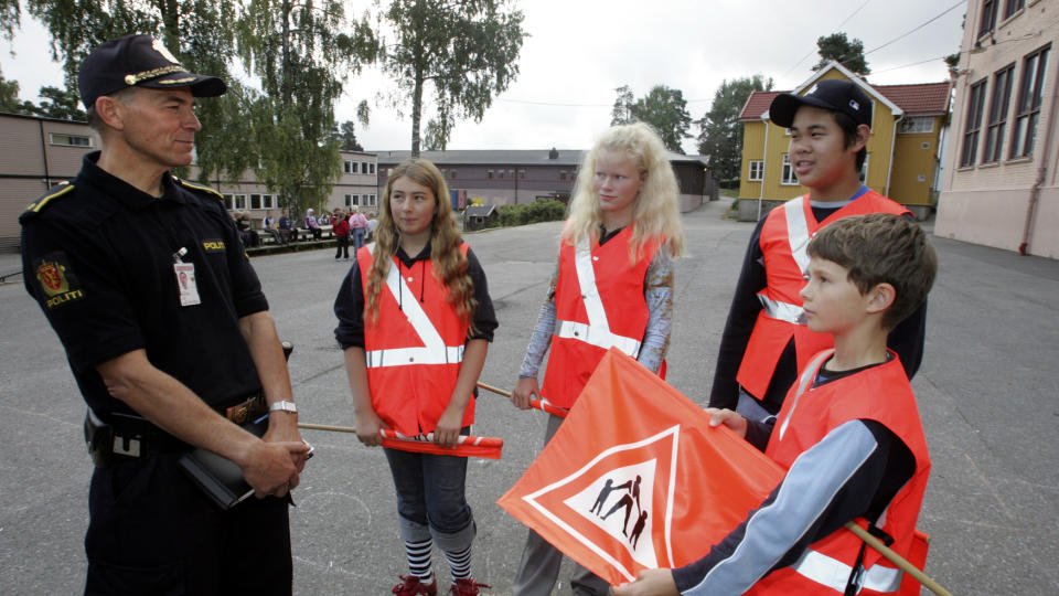 AKSJON SKOLESTART: Politiet gjennomf�rer i �r - som tidligere �r - Aksjon skolestart. M�let er � gj�re skoleveien sikrere for 6-�ringer og andre sm�rollinger som begynner p� skolen. Illustrasjonsfoto: Scanpix