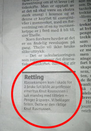 KLASSEKAMPEN: Kom i skade for � bruke feil bilde i en sak denne uka. Dette er det riktige bildet, skrev avisa i sin rettelse p� side 10. Noe bilde var ikke � se. Faksimile: KK