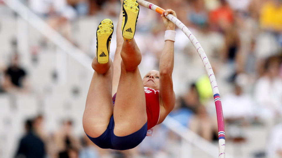IKKE BRA F�R OM TRE M�NEDER: Cathrine Lars�sen, her under finalen i Barcelona-EM, har �delagt en sene i foten. Foto: Cornelius Poppe / Scanpix .