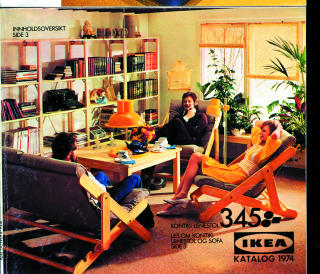 BOKHYLLESYSTEMENE BLE EN SUKSESS: Dette er katalogen fra 1974. IKEA hadde n� varehus i Norge, Sverige, Danmark, Sveits og Tyskland. Foto: IKEA