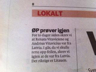 S� GIKK DET BRA: Tredje fors�k gikk i boks. Faksimile: �stlands-Posten