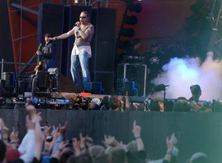 P� ROSKILDE: Bandet spilte p� Roskilde-festivalen i 2006. Foto: Eirik Helland Urke / Dagbladet