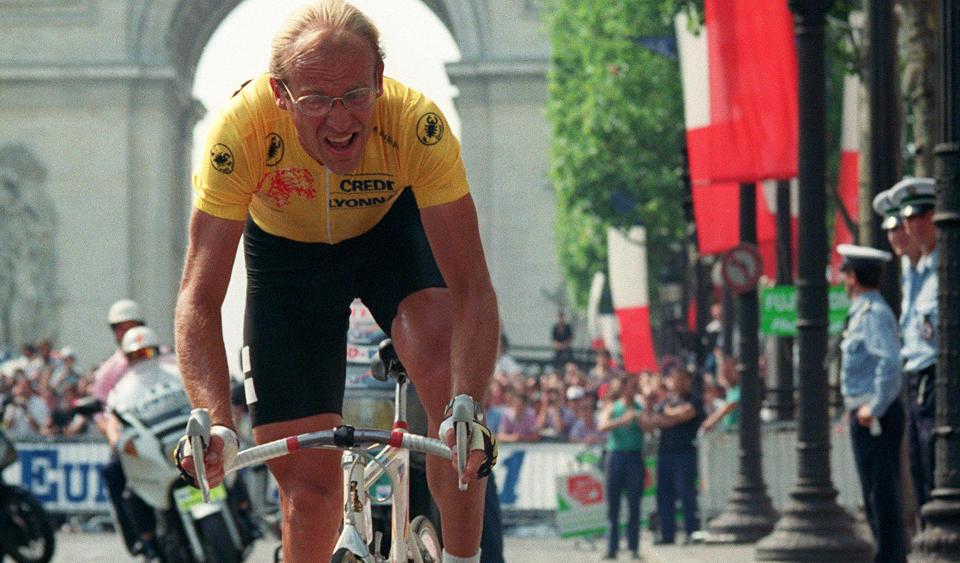 VANT TOUREN I 1983 OG 1984: Tidligere Tour de France-vinner Laurent Fignon er d�d. Foto: AFP
