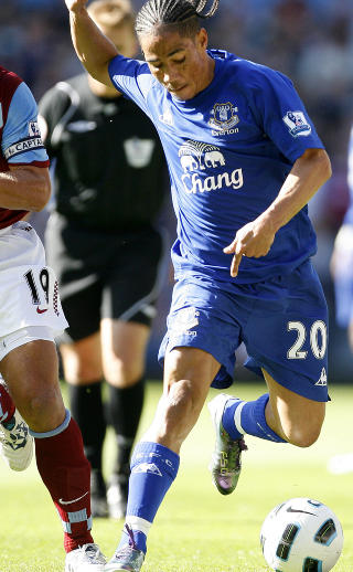 FLERE BYTTEFORS�K: Everton skal ha sagt nei til alle forslag fra Spurs om � bytte til seg s�rafrikanske Steven Pienaar. Foto: AP/Akira Suemori