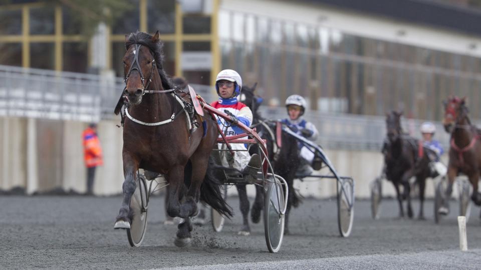 TIPPER HAM BANKER. Lars Anvar Kolle som kj�rer til seier her, bankertipper Gomnes Tornado. Det gj�r ogs� Dagbladet. Foto: HESTEGUIDEN.COM.