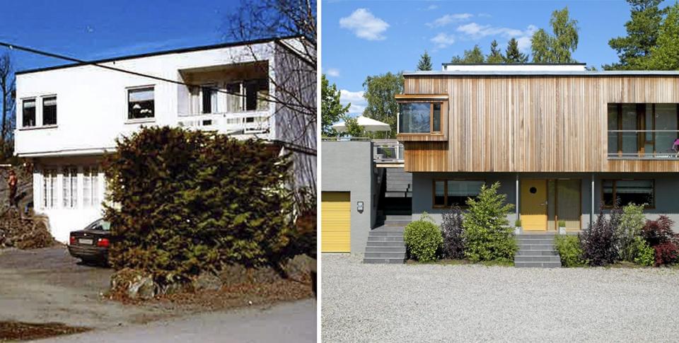 F�R OG ETTER: Boligen er opprinnelig tegnet av arkitekt H. Kinck og senere ombygd av sivilarkitekt MNAL Kristian V�rvik hos Kvarts Arkitekter. FOTO: Privat/Espen Gr�nli
