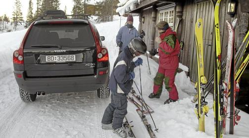 OPP TIL HYTTA: Volvo XC90 egner seg glimrende til fjelltur.