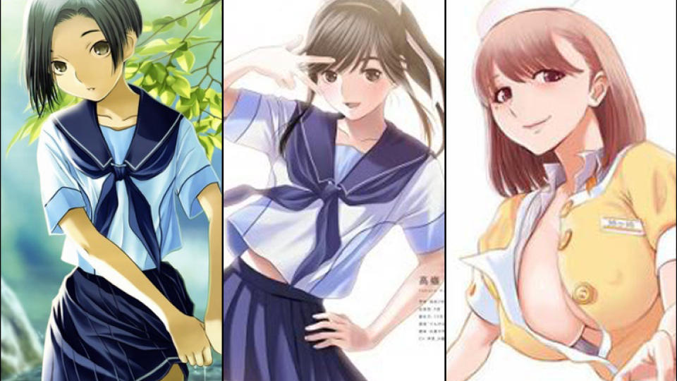 DAMER: Manaka, Rinko og Nene er de tre jentene du kan bli virituell kj�reste med i Nintendo-spillet Love Plus. Foto: Konami