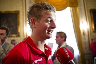 IVRIG: Erik Huseklepp f�ler han har litt � revansjere etter kampen mot Island, og utnytter gjerne portugisisk forsvarsslurv om han f�r sjansen.
Foto: Aleksander Andersen / Scanpix