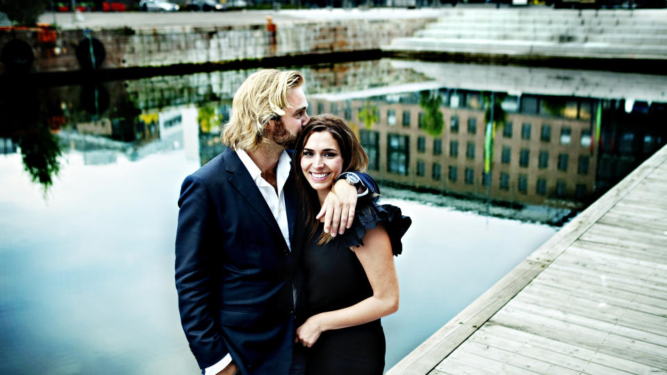 F�R MER TID: Isabella Martinsen og kj�resten Magnus Due-T�nnesen f�r mer tid til hverandre n�r Martinsen slipper pendlingen som v�rmelder. Foto: Nina Hansen / Dagbladet