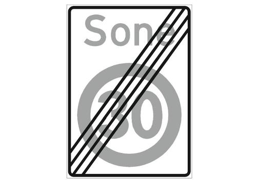 4. HVA ER FARTSGRENSA
N�R DU PASSERER SKILTET?
a. 30 km/t b. 50 km/t c. 60 km/t d. 80 km/t