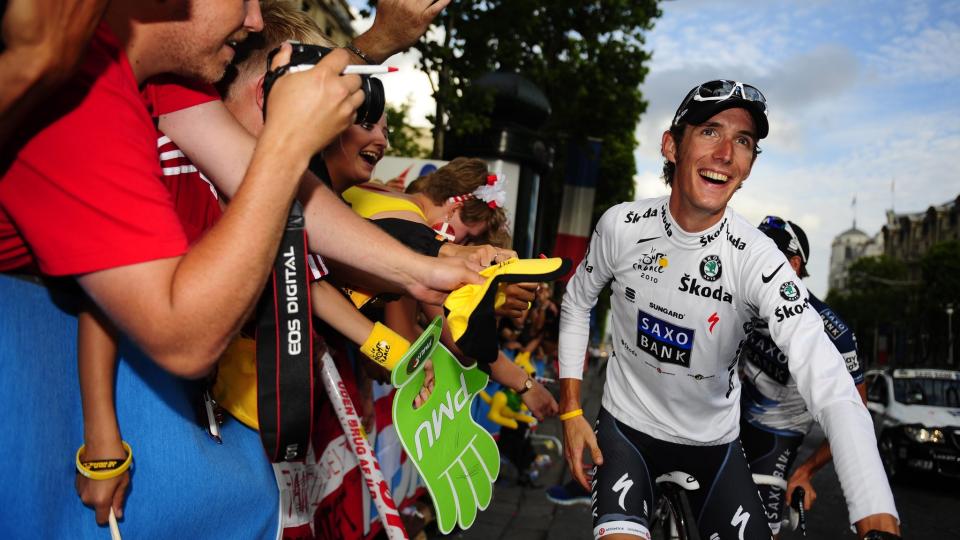 KASTET UT: Andy Schleck ble i g�r kastet ut av Spania rundt av sitt eget lag, etter at han og Stuart O'Grady ikke overholdt lagets interne reglement. Foto: LIONEL BONAVENTURE/EPA