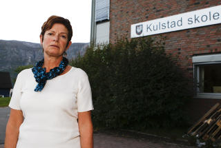 HARDT PR�VET: Rektor Jorunn Thingvold ved Kulstad skole har iverksatt en rekke krisetiltak etter at voldtekten av den ti�rige eleven ble kjent. Foto: HANS PETTER S�RENSEN