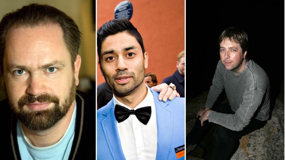 KJENNER SEG IKKE IGJEN: Lydverket-programleder Asbj�rn Slettemark, Noman Mubashir, og NRK-veteran Tore Str�m�y kjenner seg ikke igjen i beskrivelsene NRK-kollegaen i �stlandssendingen kommer med.