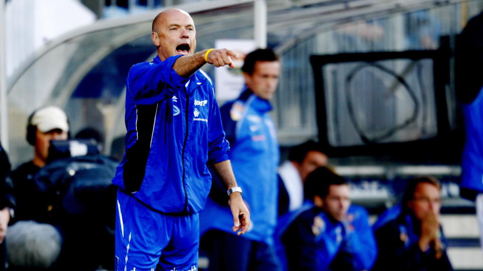 SLETT IKKE FARLIG: Uwe R�sler er mer morsom enn sint. Det gir Molde i hvert fall mye � glede seg til i h�st. Foto: Kyrre Lien / Scanpix