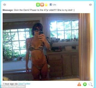 KASTET KL�RNE: Lisa Rinna kastet ogs� mye av kl�rne p� Twitter. Foto: Twitter
