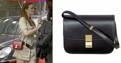 IT-VESKEN: Leighton Meester har skaffet seg �rets trendveske, nemlig Classic Box Bag fra C�line. Foto: Stella, produsenten