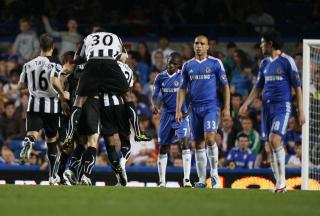 UTE: Newcastle ble for sterke for Chelsea som n� er ute av ligacupen. Foto: Scanpix