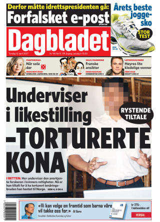 �TORTURERTE KONA�: Dagbladets f�rsteside Torsdag 12. April 2007.
