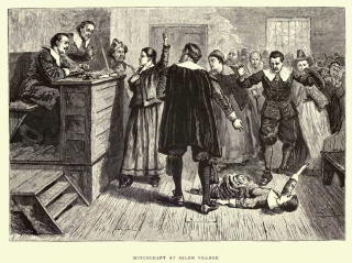 50 KVINNER TILSTO HEKSERI: Salem-rettssakene i USA i 1692. De falske tilst�elsene kom etter press. Foto: WIKIMEDIA