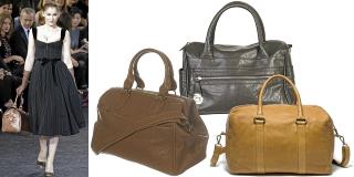 FRA VENSTRE: P� catwalken til Louis Vuitton, Topshop (kr 380), Bik Bok (kr 299), Mango (kr 1499). Foto: Stella, produsenten