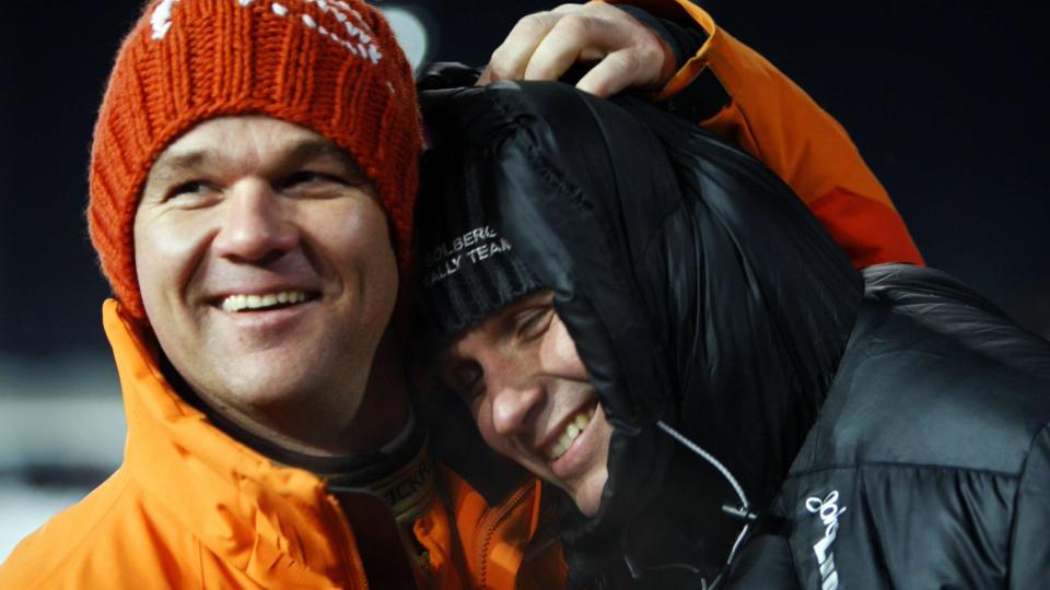 OSLO 20090212:
BLE STANSEN AV ASKESKYEN P� ISLAND: Da bestemte Henning og Petter Solberg seg for � kj�re fra Nice til Norge i bil. En tur som gikk unna i 155 kilometer timen i snitt, if�lge storebror. 
Foto: Erlend Aas / SCANPIX