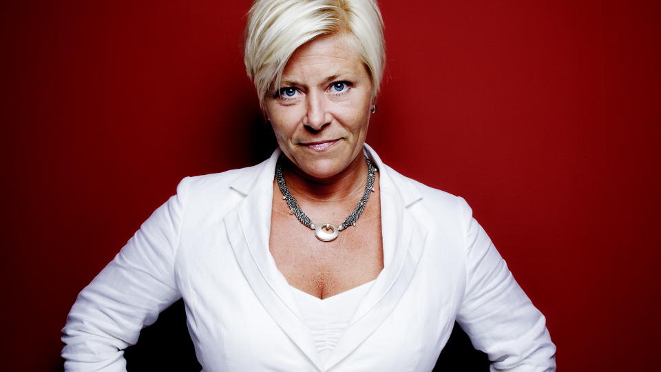 UTHENGT: Forfatter Jan Chr. N�ss liker ikke politikken til Siv Jensen og Fremskrittspartiet. Skurken i hans nye barnebok har f�tt navnet Sivert Jensen, og er gjennomf�rt ond. Foto: Lars Myhren Holand / Dagbladet