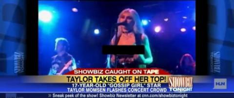 �Gossip Girl�-stjerne (17) blottet brystene p� konsert