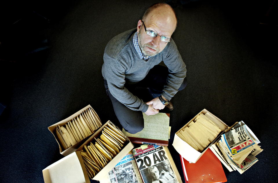 HAR JOBBET HALVANNET �R MED TREHOLTSAKEN: Geir Selvik Malthe-S�renssen kom i september med boka Forfalskningen, hvor han sammen med kollega Kjetil Bortelid M�land skriver om hvordan politiet har forfalsket bevis i Treholtsaken. 
Foto: Nina Hansen / Dagbladet