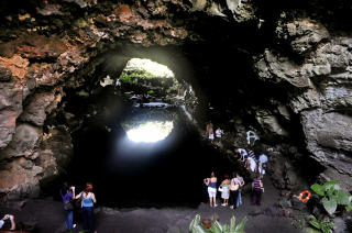  LANZAROTE: Den mystiske hulen Jameos del Aqua. Foto: JOHN TERJE PEDERSEN/Dagbladet
