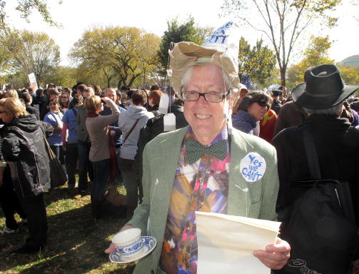 FARLIG: David Barrows m�tte opp for � gj�re natt av Tea Party-folket, som han mener er farlige. Foto: Randi Fuglehaug