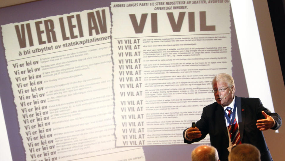 MAKT? Fremskrittspartiets eldregeneral Carl I. Hagen kan bli eldrebyr�d i Oslo, if�lge kilder Dagbladet har snakket med. Her holder han foredrag under Fremskrittspartiets landsm�te tidligere i �r. Foto: Lise �serud / Scanpix