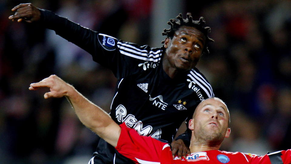 M� NED: RBK og Anthony Annan stoppet KIL og Kai Risholt p� Gjemselund. Dermed blir det Adeccoliga-spill p� KIL neste sesong.
Foto: Kyrre Lien / Scanpix