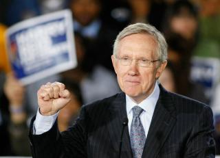 KAMPKLAR: 
- Jeg har sloss for Nevada hele livet, men vet dere, jeg er ikke ferdig med � sl�ss, sier senator Harry Reid. Foto: SCANPXI