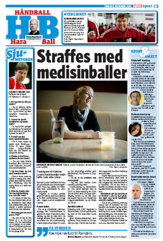 HARABALL: I Dagbladets papirutgave kan du lese om stort og sm�tt i h�ndballens verden.