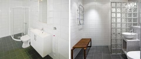 Limte det nye badet utenp� det gamle