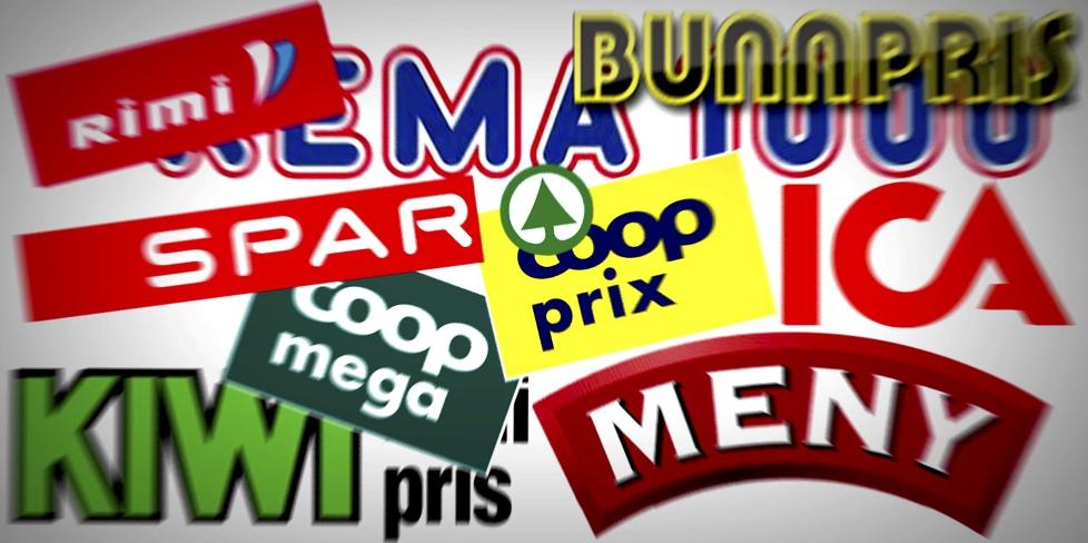MATBUTIKKER: Vi har sjekket priser hos Rimi, Rema 1000, Bunnpris, Coop Prix, Spar, ICA, Kiwi, Coop Mega og Meny. Foto: Illustrasjon