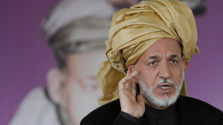 Afghan president Hamid Karzai fotografert av Reuters' fotograf.