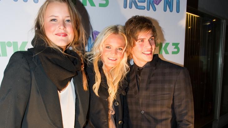 OMTALT GJENG: F�rste episode av �Trekant� sendes i kveld. I g�r var trioen p� premierefest p� Gr�nland i Oslo. Foto: STELLA PICTURES