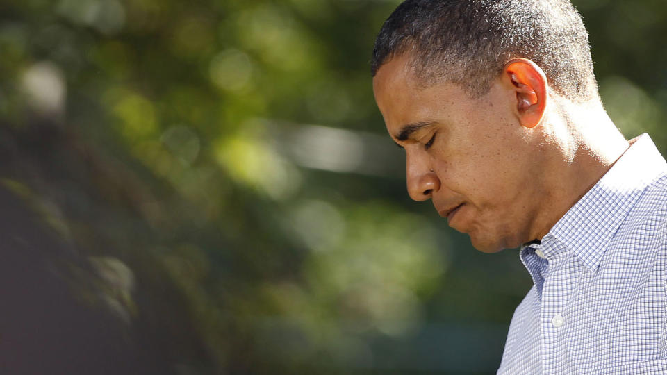 TAR ANSVAR: For Barack Obama er det tid for refleksjon etter valgnederlaget i natt. Foto: Larry Downing/Reuters/Scanpix