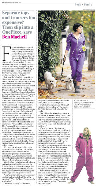 LITT SKEPTISK: Kommentatoren i The Times vil aldri igjen ha p� seg den norske sparkedressen foran noen som kan d�mme ham. Faksimile: The Times