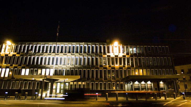 M�TTE UD: Ledelsen ved den amerikanske ambassaden ble kalt inn p� teppet av Utenriksdepartementet i g�r. 

Foto: H�kon Eikesdal / Dagbladet