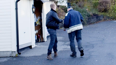 IKKE SNAKKESALIG: - Nei, nei, nei, nei. Ikke et ord!, sa 66-�ringen. Foto: Sveinung Uddu Ystad/Dagbladet