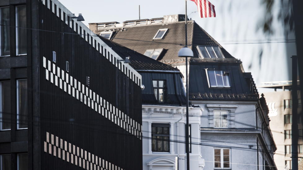 DREV OVERV�KNING I DISSE LOKALENE I 10 �R: Overv�kningsenheten SDU ble opprettet utenfor den amerikanske ambassaden i Oslo i 2000. N� er enheten flyttet p� ukjent sted, og politiet i �stfold etterforsker virksomheten. 
Foto: Aleksander Andersen / Scanpix .