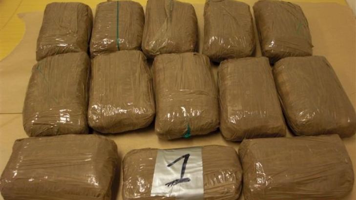 20 KILO: Kofferten inneholdt 20 kilo amfetamin. Foto: TOLLVESENET