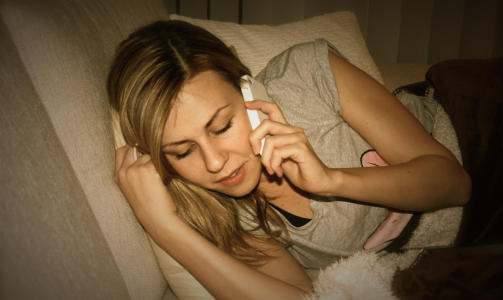 Anette-Marie sin f�rste mobiltelefon var en Ericsson GH688,